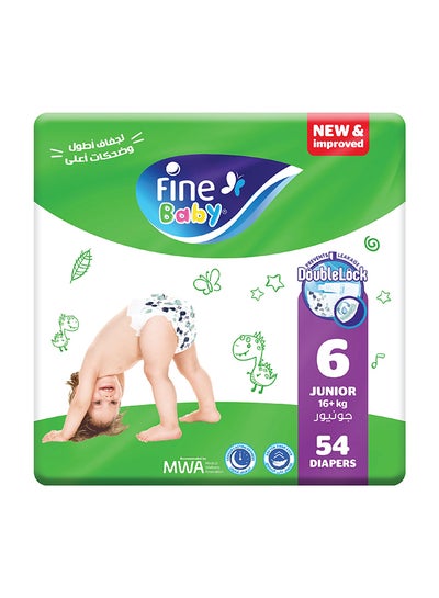 اشتري Diapers Size 6 (16+ Kg) Junior, 54 Count - With The New Double Lock Leak Barriers في الامارات