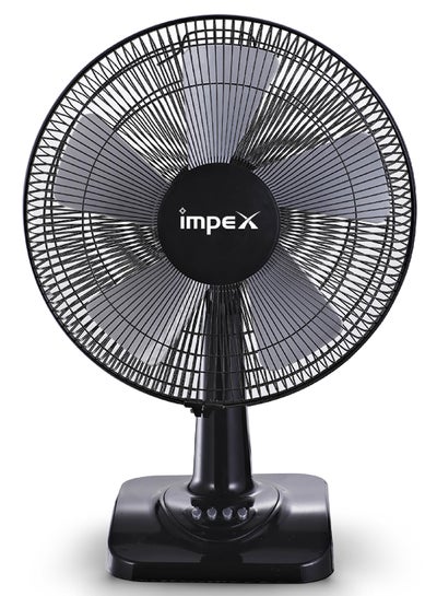 Buy Table Fan 16" - TF 7506 | 60W Silent Copper Motor | 3 Speed Settings | Stable Big Square Base | 1200 RPM | 5 Strong PP Blades | Powerful Airflow | 2 Year Warranty | Home & Office Use Black in UAE