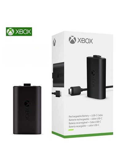 Buy Xbox Play and Charge Kit Rechargeable Battery With USB Type-C Cable Black in Saudi Arabia