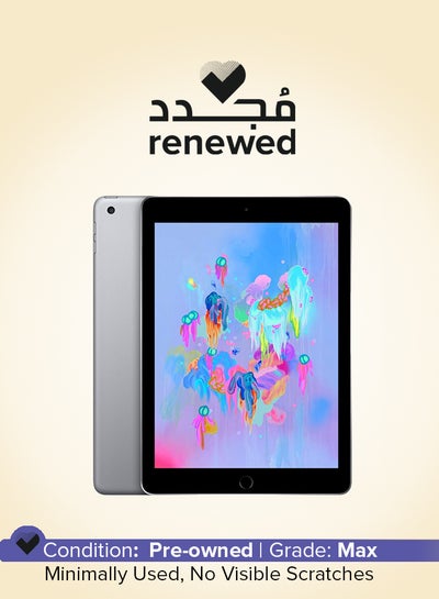 اشتري متجدد - آيباد 6 (2018) مقاس 9.7 بوصة، وذاكرة الوصول العشوائي (RAM) سعة 2 جيجابايت، وسعة 32 جيجابايت، وواي فاي، رمادي فضائي في الامارات