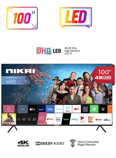 سعر تلفزيون ذكي 100 بوصة UHD LED WebOS سلسلة بلاتينية، جهاز تحكم
