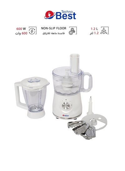 Buy Food Processor 600 W BFP-002 White in Saudi Arabia