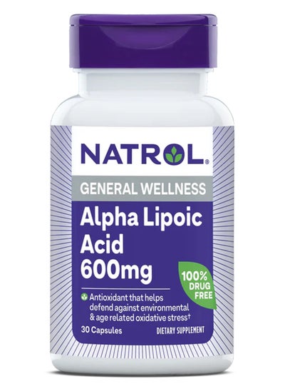 Buy Alpha Lipoic Acid Antioxidant Protection 600Mg 30 Capsules in UAE