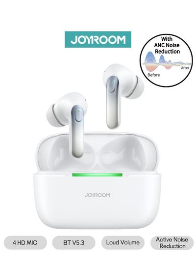 Buy JR-BC1 Bluetooth 5.3 TWS True Wireless In-Ear ANC Earbuds White in Saudi Arabia