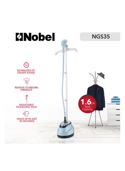 Buy Garment Steamer with Adjustable Telescopic Pole, 35g/min Steam Flow and Heats Up in Just 45 Seconds 1.6 L 1800 W NGS35 Light Green in UAE