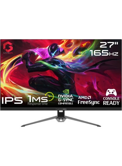 Buy 27" FHD (1920x1080) 165Hz, 1ms with 2 HDMI, Flat Panel Anti-Glare Hard Coating (3H), IPS, Nvidia G-Sync, AMD FreeSync & Console Compatible, LED - GOVE127FHD165 | Black in Saudi Arabia