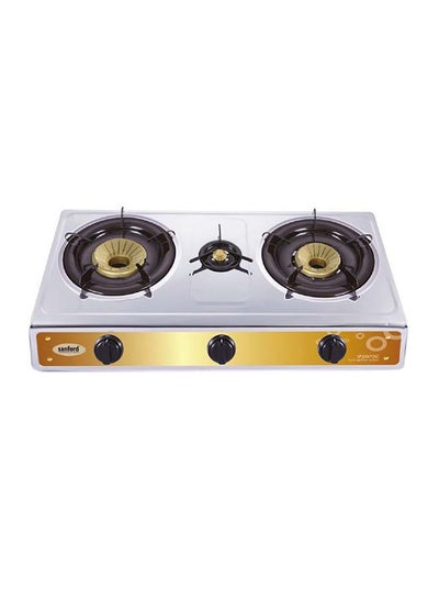 Buy Stainless Steel Gas Stove 3 Burner SF5357GC B Silver in Saudi Arabia