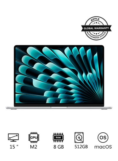 اشتري MacBook Air MQKT3 15-Inch Display, Apple M2 Chip with 8-Core CPU And 10-Core GPU, 512GB SSD,English Keyboard Silver في السعودية