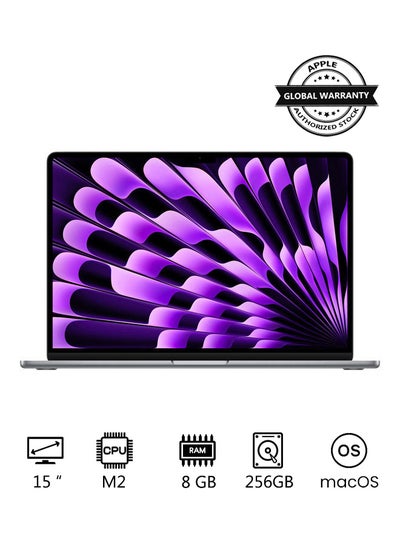 Buy MacBook Air MQKP3 15-Inch Display, Apple M2 Chip with 8-Core CPU And 10-Core GPU, 256GB SSD, English Arabic Keyboard Space Grey in Egypt