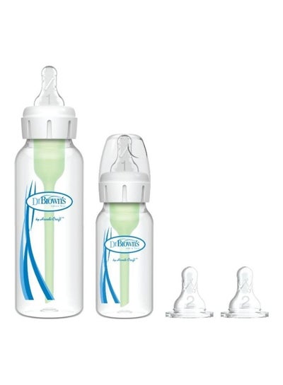 اشتري Options+ Anti-Colic Narrow Sampler (1X120 Ml & 1X250 Ml Bottles, 2Xl2 Nipples, 1 Cleaning Brush) في الامارات