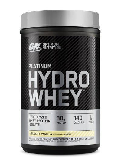 Buy Platinum Hydrowhey Protein Powder, 30 Grams of Protein for Muscle Support & Recovery, 100% Hydrolyzed Whey Protein Isolate Powder - Velocity Vanilla,(800 G) in UAE