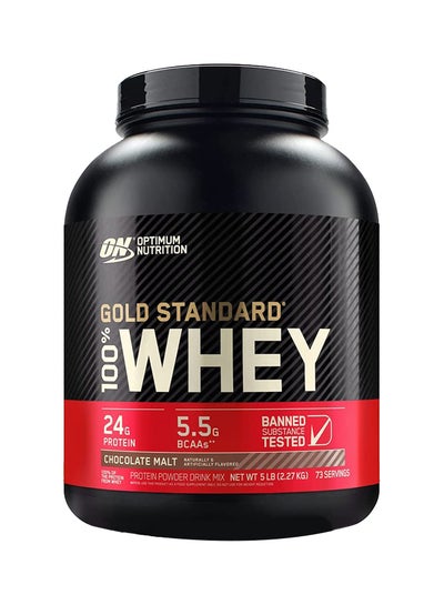 Buy Gold Standard 100% Whey Protein Powder Primary Source Isolate, 24 Grams of Protein for Muscle Support and Recovery - Chocolate Malt, 5 Lbs, 73 Servings (2.27 KG) in UAE