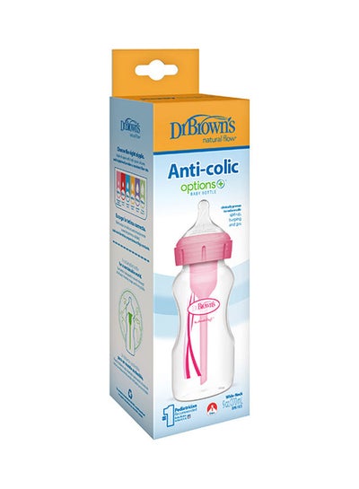 Buy 9 Oz/270 Ml Pp W-N Anti-Colic Options+ Bottle, Pink, 1-Pack in Egypt