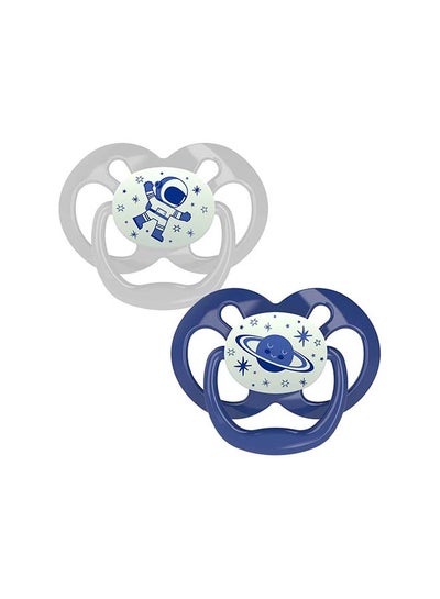 Buy Advantage Pacifier - Stage 2, Glow In The Dark, Blue, 2-Pack in Egypt