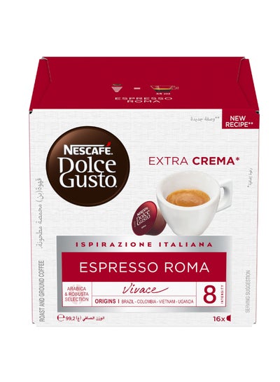 Buy Dolce Gusto Espresso Roma 16 Capsules 99.2grams in UAE