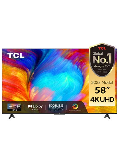 Buy 58 Inch 4K UHD Smart TV With Built-In Chromecast And Google Assistance, Hands-Free Voice Control, Dolby Audio, HDR10 And Micro Dimming technology, Edgeless Design 58T635 Black in UAE