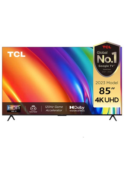 Buy 85 Inch 4K Ultra HD Smart TV, Google TV With 120Hz Game Accelerator, Dolby Vision & Atmos, HDR 10, Built-In Chromecast Assistant, 60HZ MEMC, (2023 Model) 85P745 Black in UAE