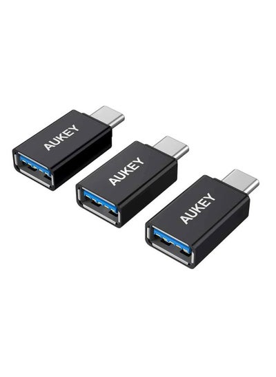 Buy USB C OTG Adapter (3 Pack) USB C to USB 3.0 A OTG Adapter - SuperSpeed Connection - Wide Compatibility - Minimalist Design A tiny, lightweight, durable adapter Black in Egypt