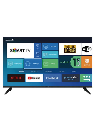 Buy 40 Inch Edgeless Android 13 Full HD Smart TV Netflix, Youtube, Amazon Prime Etc E40EL1100 Black in UAE