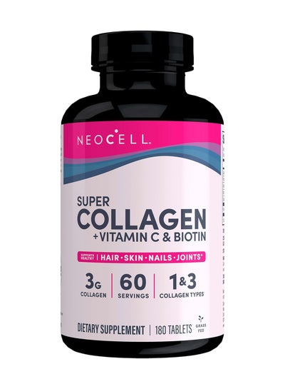 Buy Super Collagen + Vitamin C & Biotin 180 Tablets in Egypt