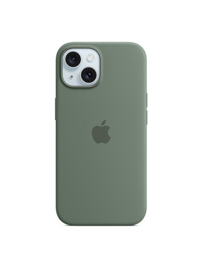 Buy iPhone 15 Silicone Case with MagSafe - Cypress in UAE