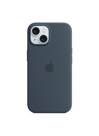 Buy iPhone 15 Silicone Case with MagSafe - Storm Blue in Saudi Arabia