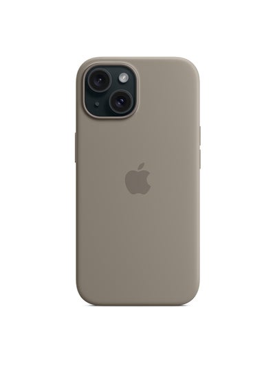 Buy iPhone 15 Plus Silicone Case with MagSafe - Clay in UAE