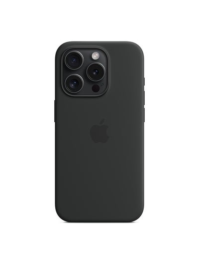 Buy iPhone 15 Pro Max Silicone Case with MagSafe - Black in Saudi Arabia