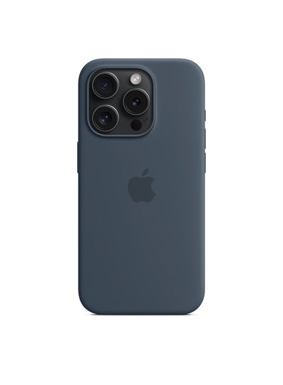 Buy iPhone 15 Pro Max Silicone Case with MagSafe - Storm Blue in Saudi Arabia