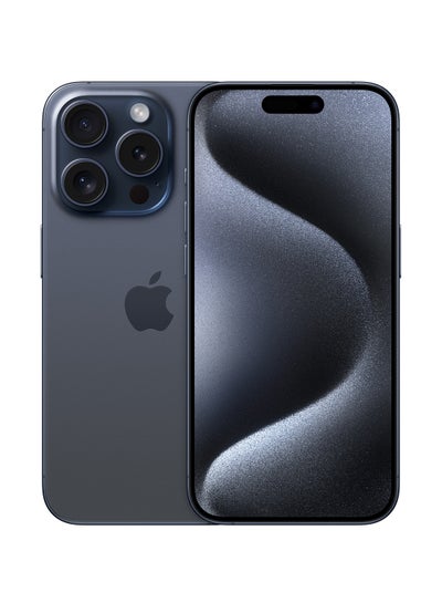 Buy iPhone 15 Pro 128GB Blue Titanium 5G With FaceTime - USA Version (e-SIM only) in UAE