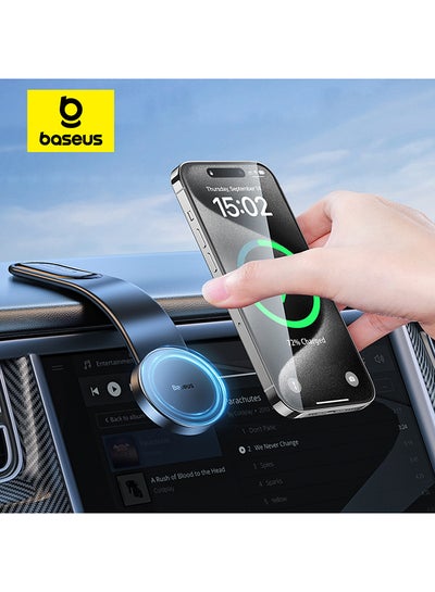 Buy Magsafe Car Mount Charger Wireless 15W Car Holder for iPhone, Magnetic Car Phone Holder Mount Wireless Fast Charging for Magsafe Charger Fits iPhone 15 Pro Max Plus 14 13 12 Applicable All Dashboard, Windshield Black in UAE