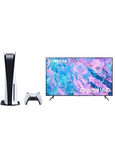 Buy PlayStation 5 Console (Disc Version) With Controller + 43-Inch Full HD Smart TV With Built In Receiver 43T5300 / UA43T5300AUXEG Black in UAE