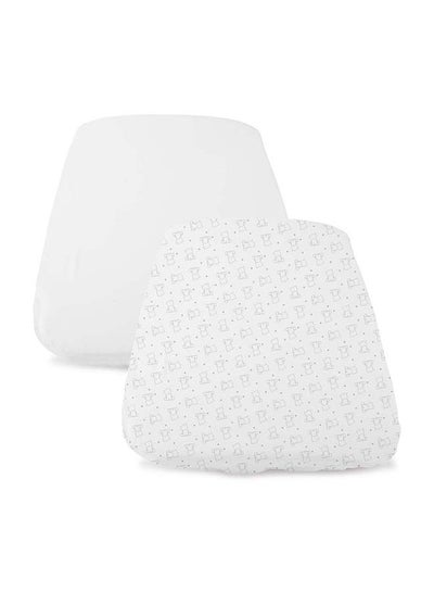 Buy Crib Set 2 Fitted Sheets Compatible With Next2Me Forever, Bear in UAE