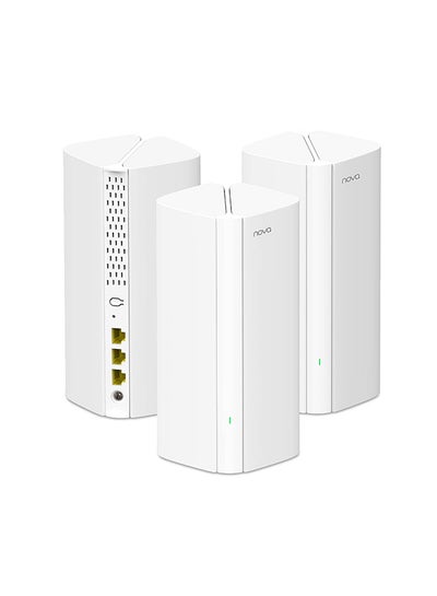 Buy AX3000 Mesh WiFi 6 System - MX12, 7000 sq.ft WiFi 6 Coverage, 1.7 GHz Quad-Core CPU, Dual-Band with 3 Gigabit Ports per Unit, Easy Setup, Replaces Wi-Fi Router and Booster, 3-Pack White in Saudi Arabia