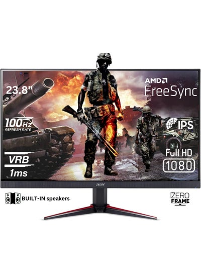 Buy Nitro 23.8" Inch Gaming Monitor (1920x1080) with AMD FreeSync, Full HD, IPS Panel, 1ms Response Time & 100Hz Refresh Rate - VG240YEbmiix Black in Saudi Arabia