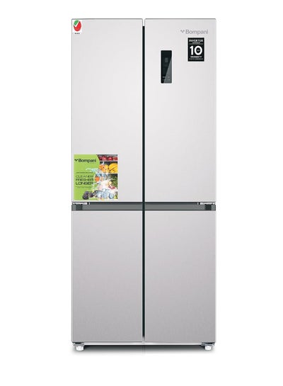 Buy Double Door Refrigetrators Inox No Frost Side By Side  Inverter Inside Condenser 494.0 L BR494SS Silver in UAE