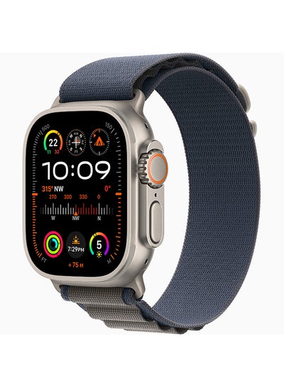 Buy Watch Ultra 2 (GPS + Cellular) 49mm Titanium Case With Medium (Band fits 145–190mm wrists.) Blue Alpine Loop in Saudi Arabia