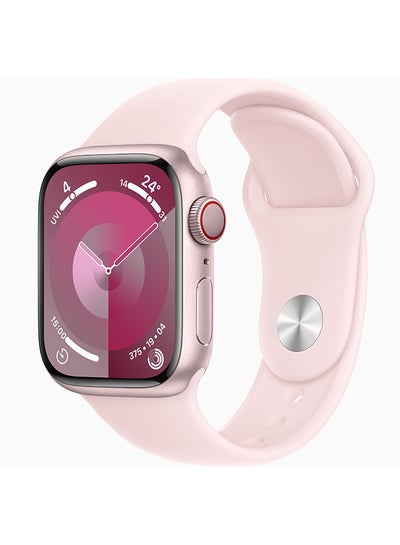 Buy Watch Series 9 GPS 45mm Pink Aluminium Case With Light Pink Sport Band in Egypt