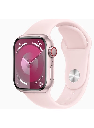 Buy Watch Series9 GPS + Cellular 41mm Pink Aluminium Case With Light Pink Sport Band in UAE