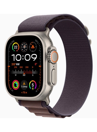 Buy Watch Ultra 2 GPS + Cellular, 49mm Titanium Case With Large (Band fits 165–210mm wrists.) Indigo Alpine Loop in UAE