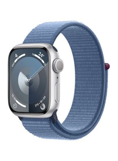 Buy Watch Series 9 GPS 41mm Silver Aluminium Case With Winter Blue Sport Loop in Egypt