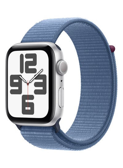 Buy Watch SE (2023) GPS 44mm Silver Aluminium Case With Winter Blue Sport Loop in Saudi Arabia