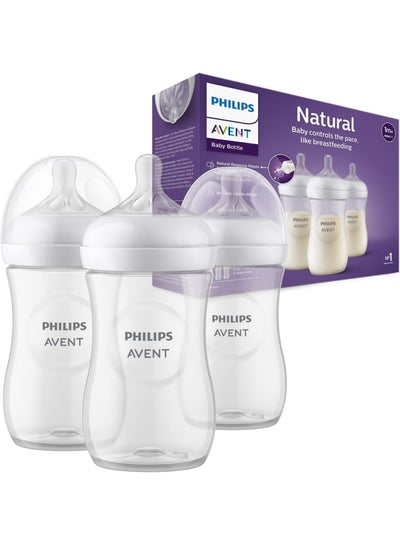 Buy Natural Response Baby Bottle 260 Ml Baby Milk Bottle For 1 Month+ And Up BPA Free in UAE