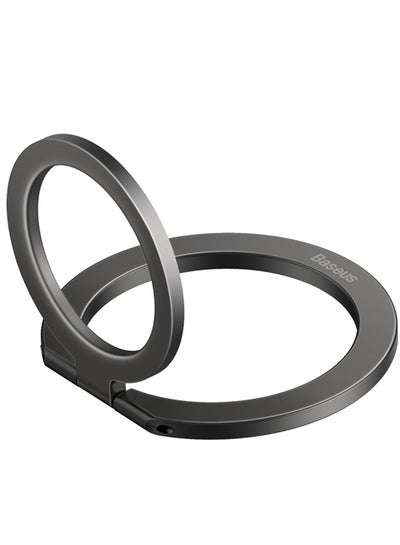 Buy Magnetic Metal Ring Holder For iPhone Stylish And Secure Finger Grip Stand Compatible With iPhone 12 13 14 15 Series Pro Pro Max Mini Easy To Attach Holder Made For MagSafe Accessory Grey in UAE