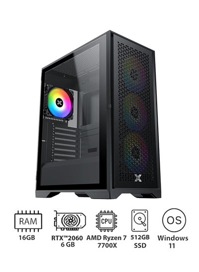 Buy PC-AMD Ryzen 7-7700X/16GB RAM/512GB SSD/ASUS Prime X670 Pro/ASUS Dual GeForce RTX™ 2060 EVO GDDR6 6GB/DeepCool GAMMAXX L240-A RGB AIO 240MM/PSU Cougar 650W GX-F Aurum 80 Plus Gold/Xigmatek LUX S Tempered Glass Mid-Tower ATX Case/Windows 11/ Glass- Glass-Black in UAE