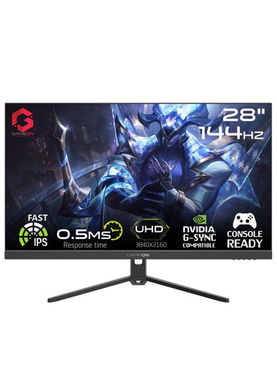Buy GAMEON GOP28UHD144IPS 28 Inches 4K UHD 144Hz Refresh rate 0.5ms MPRT HDMI 2.1 Gaming Monitor With G-Sync and Free Sync Support PS5 Black Black in Saudi Arabia