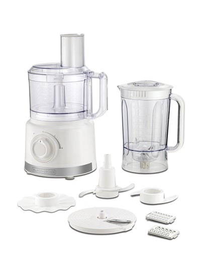 Buy Black and Decker Multifunction Food Processor 2 L 750 W FX760-B5 White in UAE