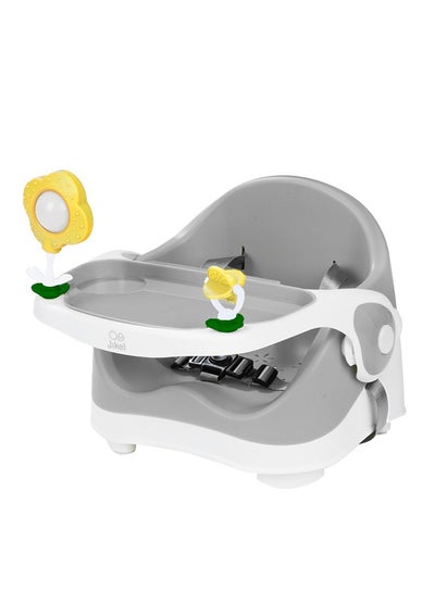 Buy Adjustable Height Modz Booster Chair with Toys And Tray Cover, 6-36 Months  - Grey in UAE