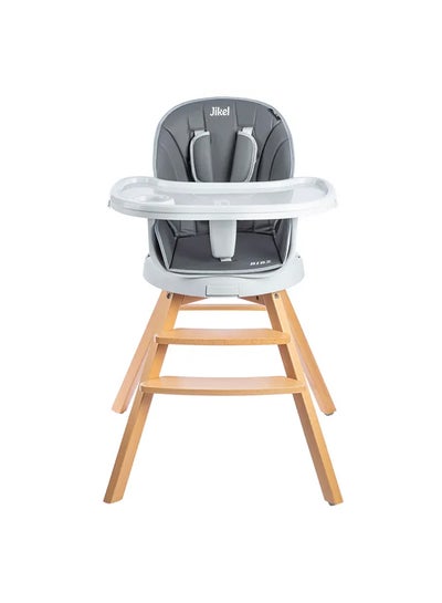 Buy Bibz 360 Rotating Wooden Highchair Charcoal in UAE