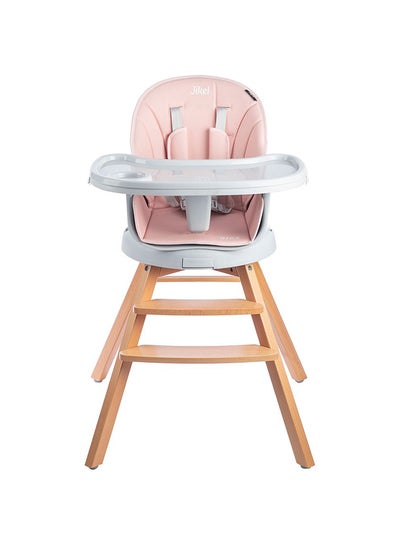 اشتري Bibz 360 Rotating Wooden Highchair - Dark Pink في الامارات